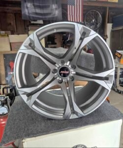 MRR MO-17 wheels for 5th and 6th Gen Camaro.... powder coated Cosmic Gray with SS center caps...20x10 fronts and 20x11 rears.