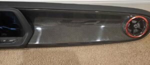 2019 Camaro zl1 cluster Dash trim with start button and HUD controls, carbon fiber, red trim great condition - Image 4