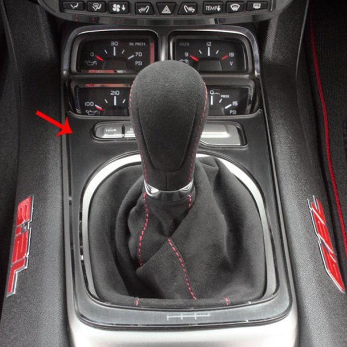Camaro - 6 Spd w-Gauge Cluster Shifter Plate V8 - Brushed Camaro - 6 Spd w-Gauge Cluster Shifter Plate V8 - Brushed - Image 1