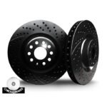 2010-2015 Camaro Colored Drilled and Slotted Rear Rotors V6