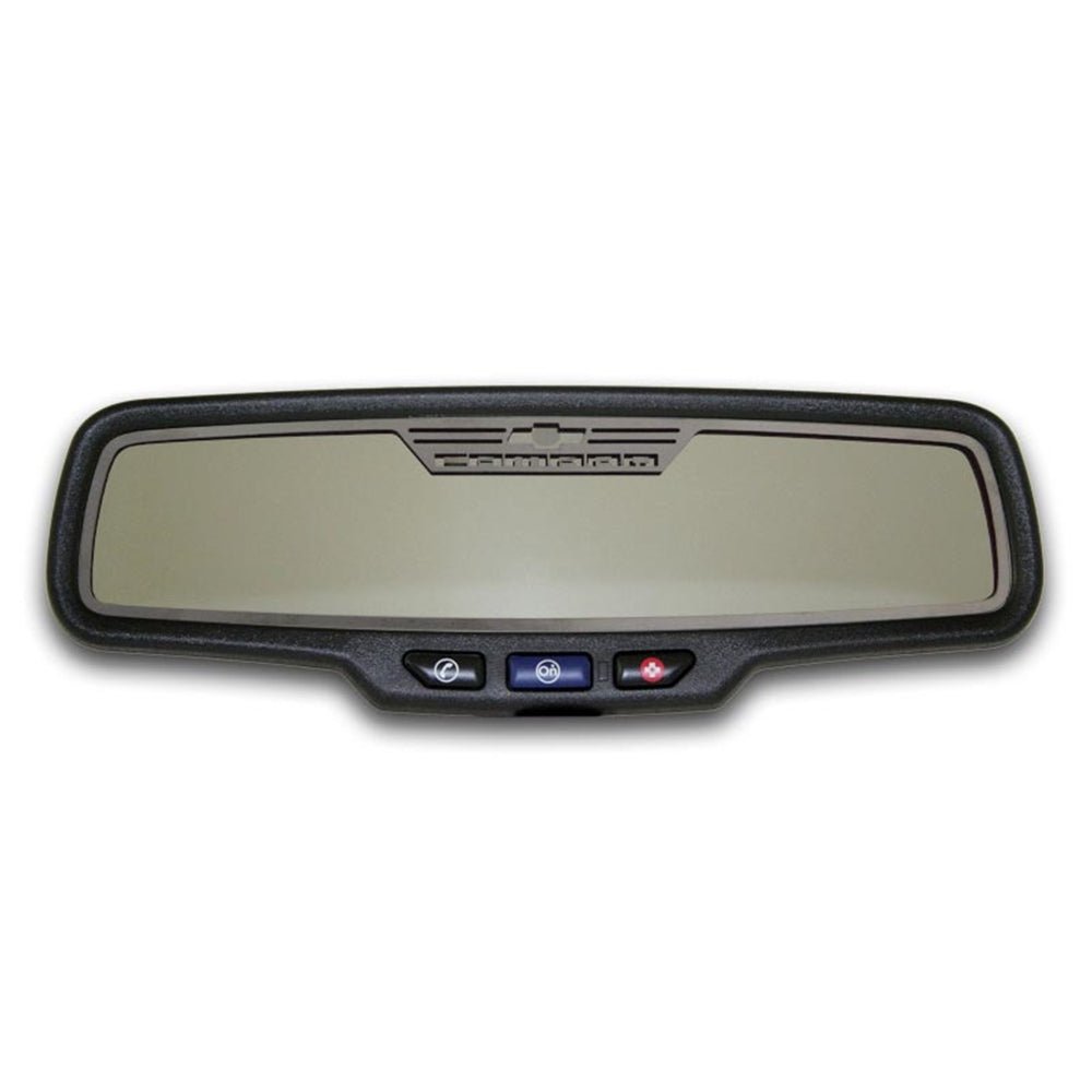 Camaro Rear View Mirror Trim "Camaro" Style Brushed Rectangle Camaro Rear View Mirror Trim "Camaro" Style Brushed Rectangle - Image 1