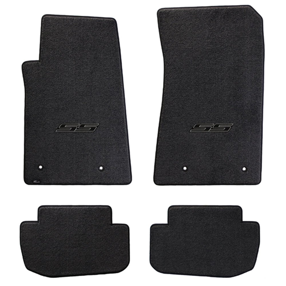 Camaro SS Floor Mats 4 Pc. Set (Black Logo) Camaro SS Floor Mats 4 Pc. Set (Black Logo) - Image 1