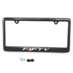 Camaro Fifty Carbon Fiber License Plate Frame -Fifty Logo