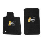 6th Gen Camaro HURST logo Black with Gold floor mats