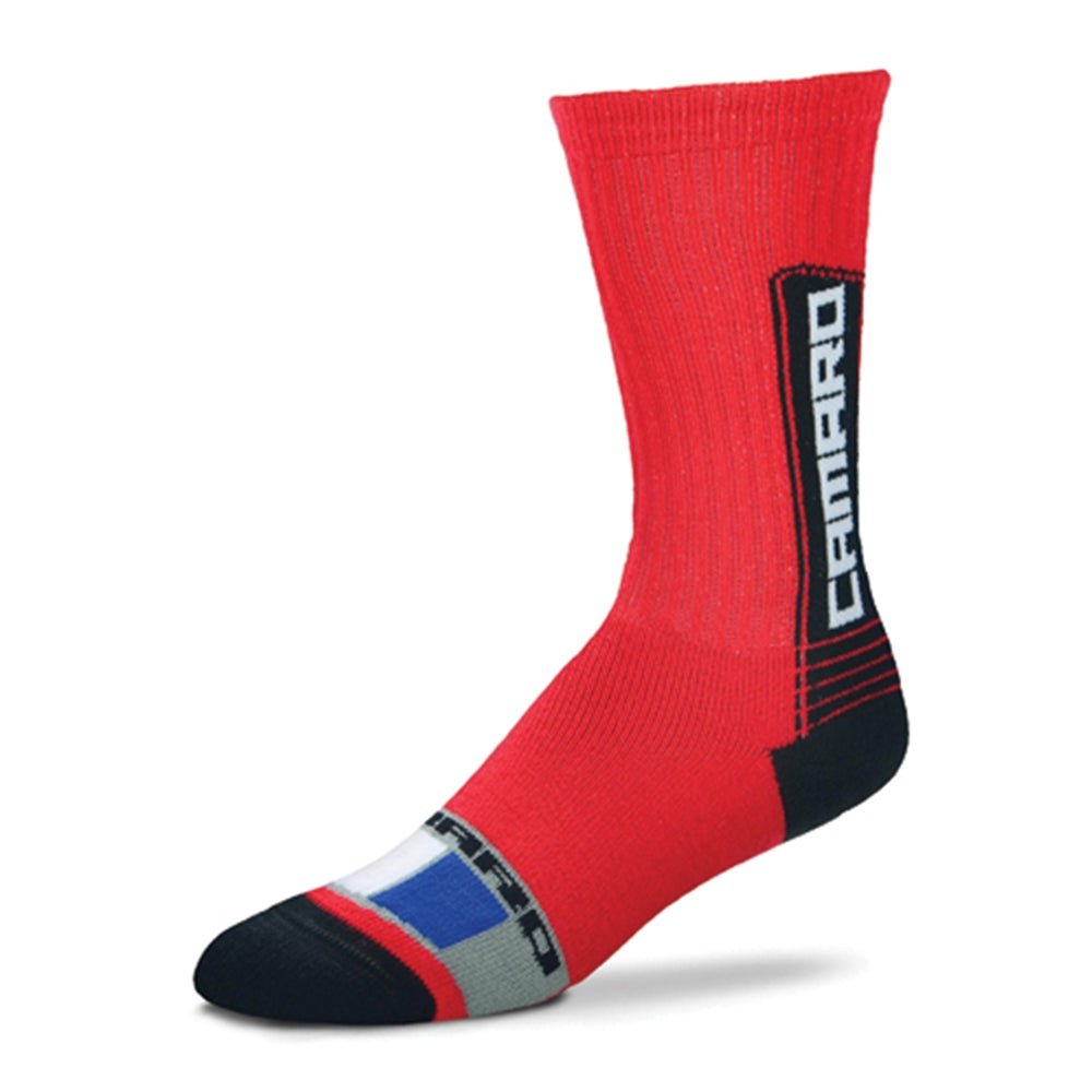 Camaro Stripe Crew Sock - Red Camaro Stripe Crew Sock - Red - Image 1