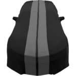 2010-2024 Camaro Ultraguard Sport Series Stretch Satin Indoor Car Cover : Black with Gray Stripes - Image 7