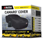 Camaro 6th Gen Moda Stretch Satin Car Cover - Indoor: Black - Image 6