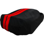 Camaro Ultraguard Car Cover - Indoor-Outdoor Protection : Black w/ Red Stripes - Image 4