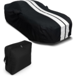 Camaro Ultraguard Car Cover - Indoor-Outdoor Protection : Gray w/ Red Stripes - Image 2