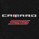 2016-2024 Camaro 2PC Lloyds Mats Velourtex Camaro : Ebony SS Red Double Logo with Red Binding - Image 3