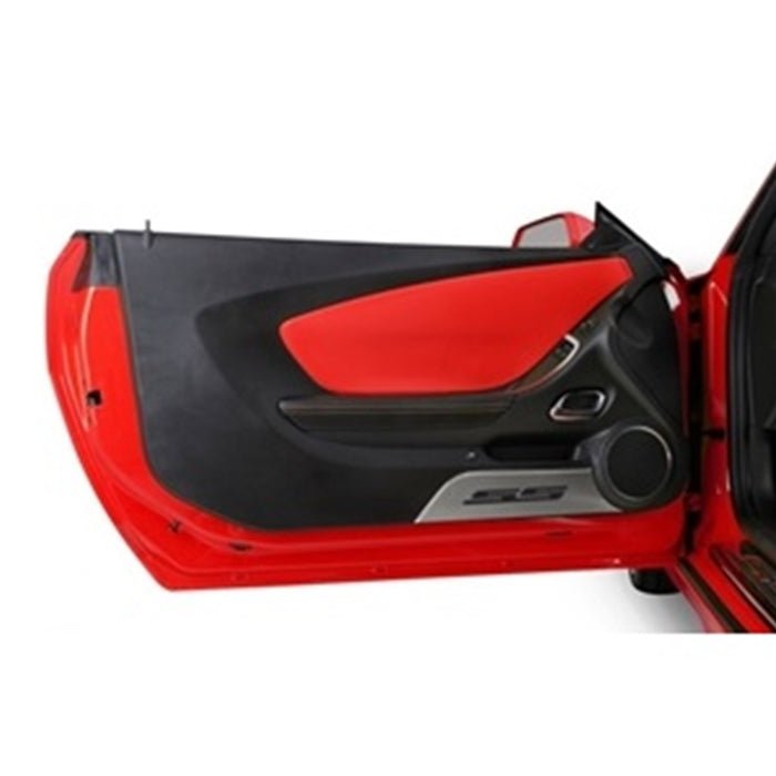 Camaro Door Kick Plates SS or RS Logo - Brushed with Carbon Fiber Inlay Camaro Door Kick Plates SS or RS Logo - Brushed with Carbon Fiber Inlay - Image 1