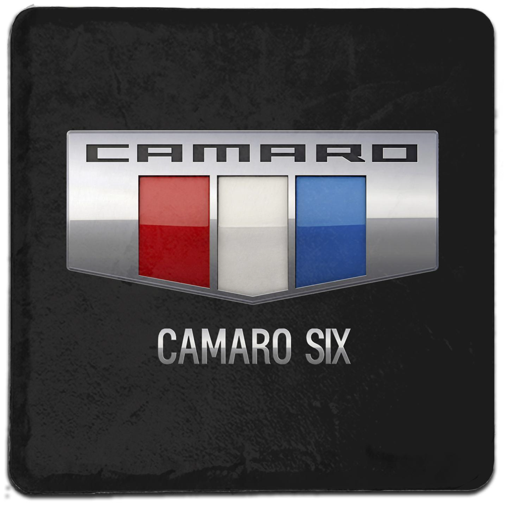 Camaro 6th Gen Logo 4"x4" Stone Tile Coaster Black - Each Camaro 6th Gen Logo 4"x4" Stone Tile Coaster Black - Each - Image 1
