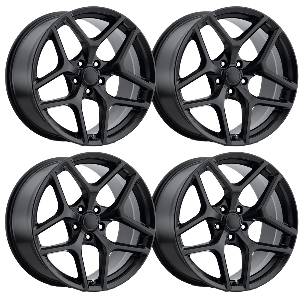 Z28 Camaro Reproduction Wheel Set - Satin Black Z28 Camaro Reproduction Wheel Set - Satin Black - Image 1
