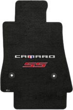 2016-2024 Camaro 2PC Lloyds Mats Velourtex Camaro : Ebony SS Red Double Logo - Image 4